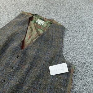 NEW Peter Christian Vest Mens 56 Brown Harris Tweed Herringbone Waistcoat Suit